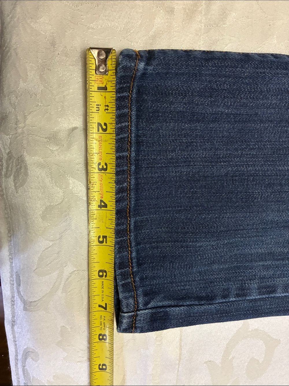 Women’s Lucky Brand Distressed Leopard Hand-Sewn Patched Blue Jeans, Size 6/28 - Picture 13 of 13